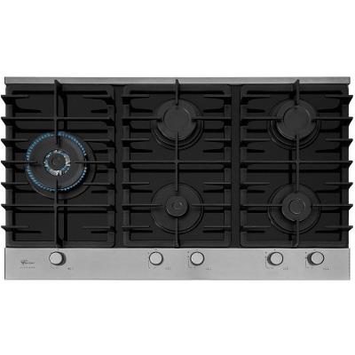 Cooktop A Gás Fischer Ferro Fundido 5 Queimadores Mesa Vidro Platinium Preto Bivolt 33810-92122