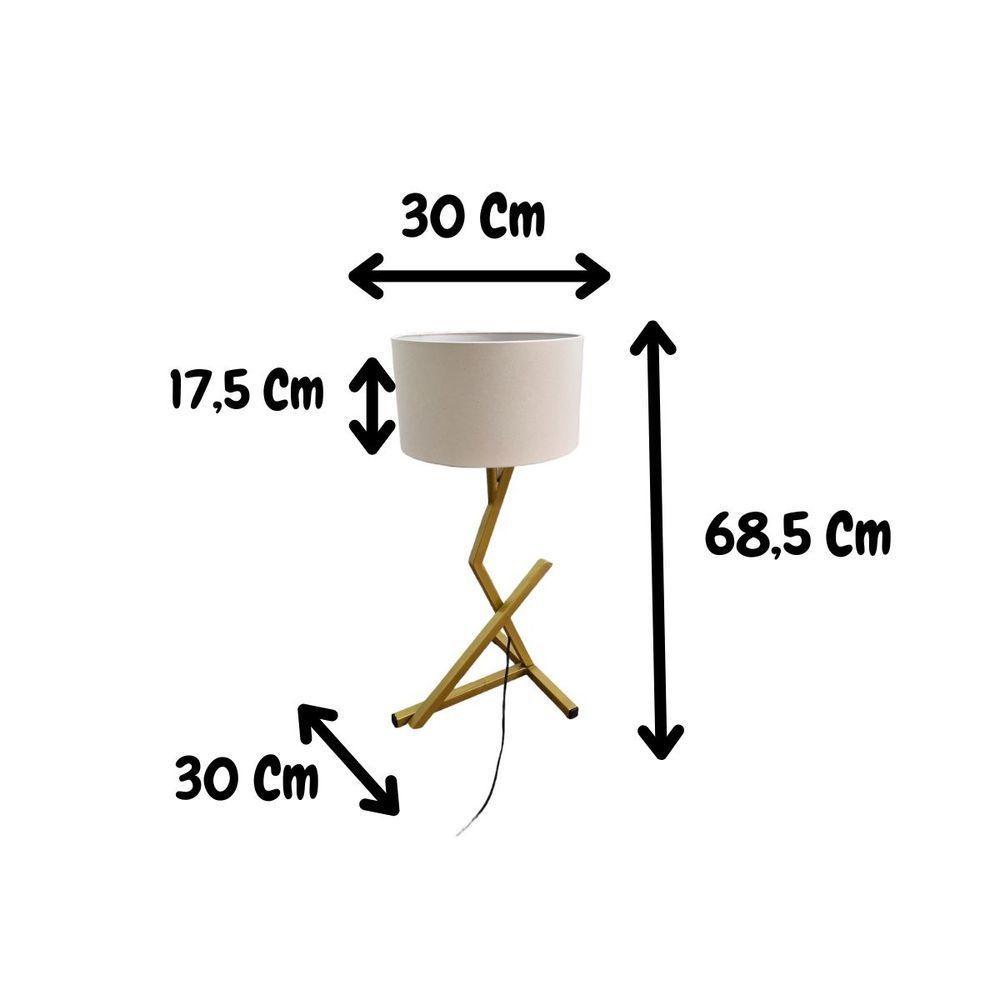 Abajur Luminária De Mesa Quarto Escritório Industrtial Bali - 2