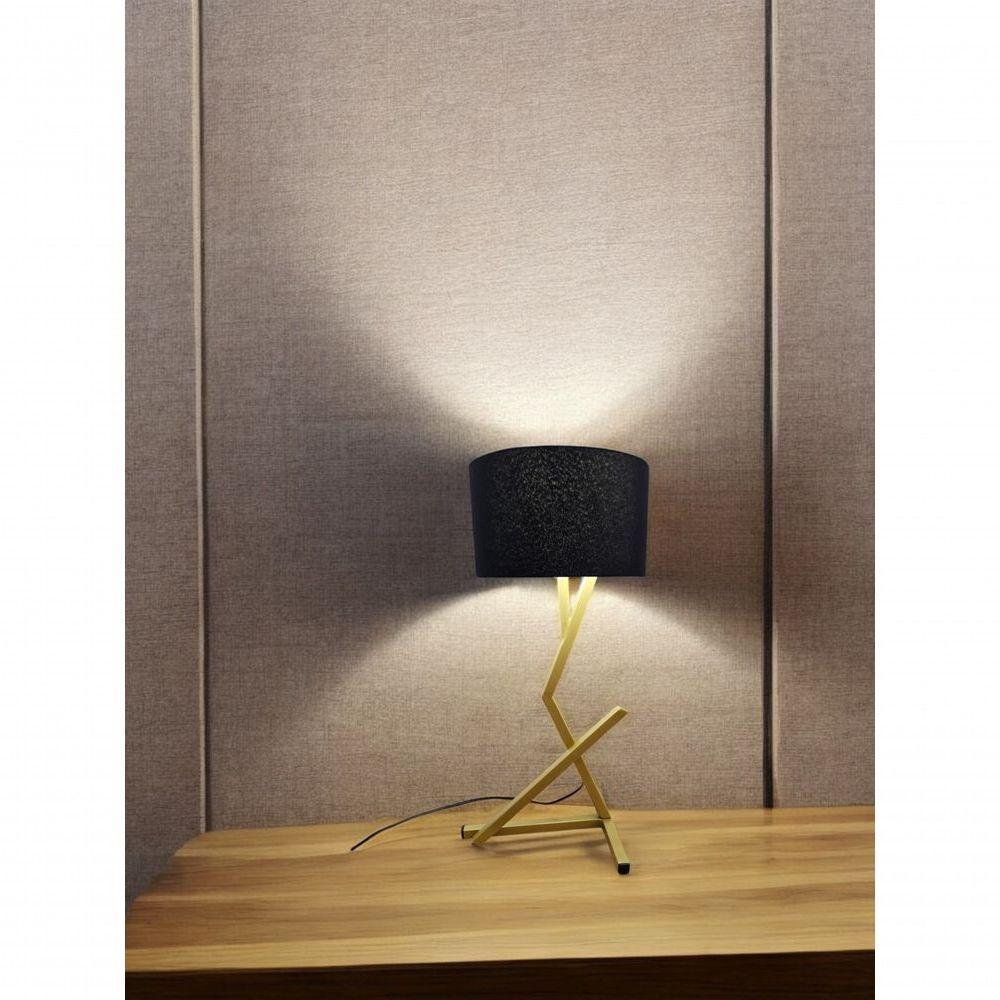 Luminária De Mesa Quarto Sala Escritório Dourado Bali - 7