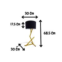 Luminária De Mesa Quarto Sala Escritório Dourado Bali