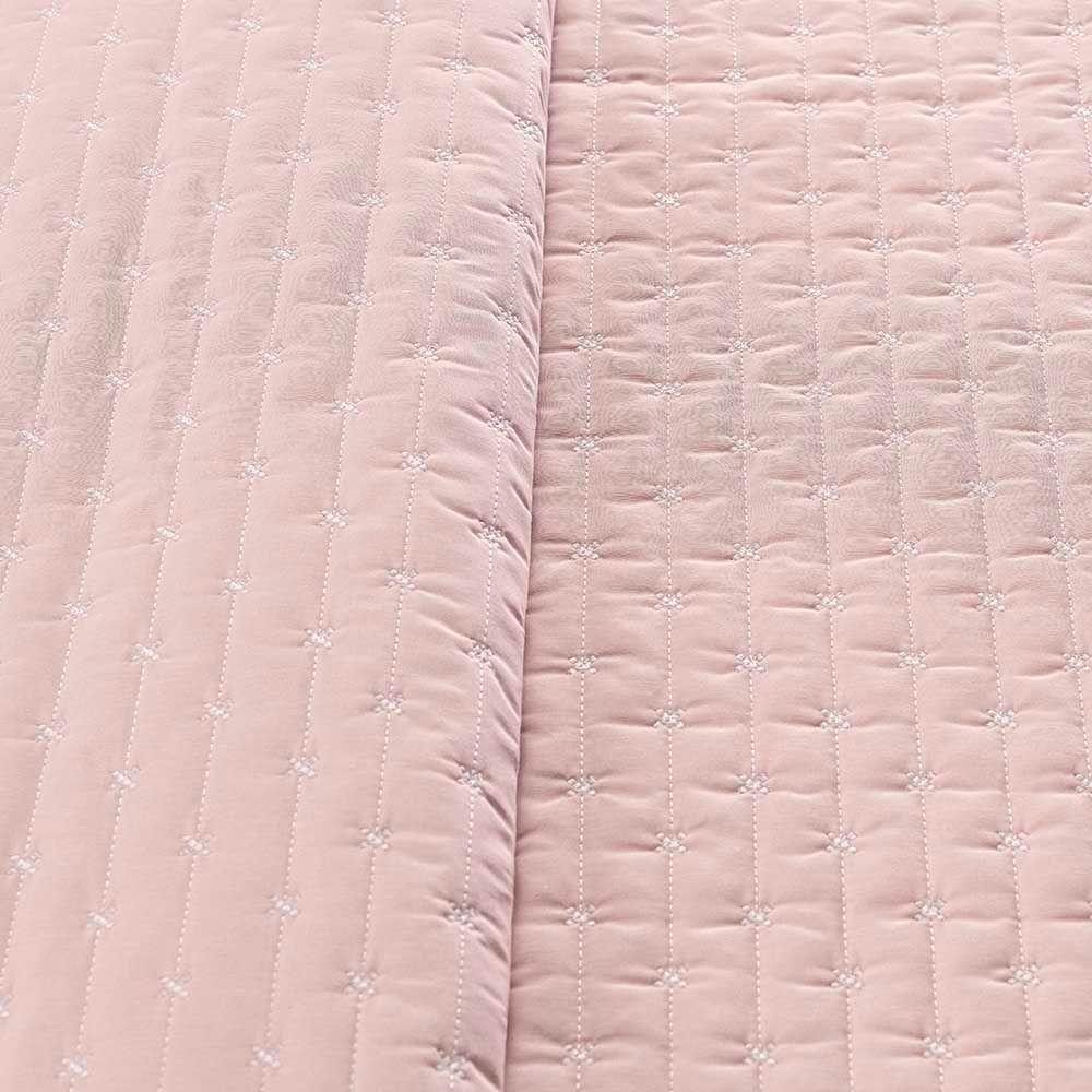 Kit Cobre Leito Colcha Quality Queen 3 Peças Percale 200 Fios Bordado - Rosa - 6