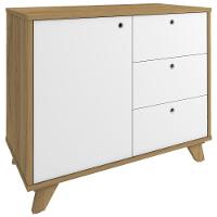 Balcão Gaveteiro Com Porta Lugano Olmo/branco - 8