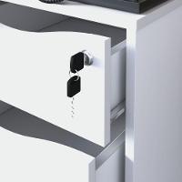 Gaveteiro Bit Para Escritório Com 4 Gavetas Branco - 10