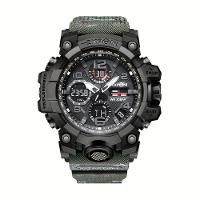 Relógio Esportivo Com Duplo Display E Luz Noturna Led Calendário Cronômetro Verde - 1