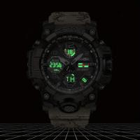 Relógio Esportivo Com Duplo Display E Luz Noturna Led Calendário Cronômetro Verde - 2