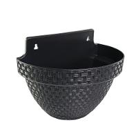 Vaso Parede Anti-dengue Formato Meia Lua Rattan 3 Litros Cor Preto - 1