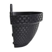 Vaso Parede Anti-dengue Formato Meia Lua Rattan 3 Litros Cor Preto - 6