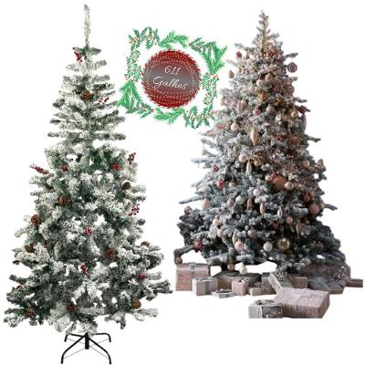 Enfeite Natal árvore Nevada 1,80 Metros Pinheiro Nevado Luxo 611 Galhos Qualidade Beleza Garantidas