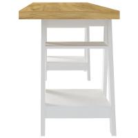 Escrivaninha Art Ii Mesa Estilo Cavalete Com Prateleiras Olmo branco - 8