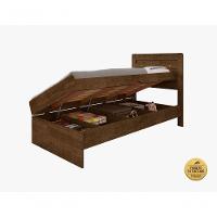 Cama Solteiro Reforçada Baú Interno Larissa Mdf/mdp Malbec - 2