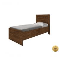 Cama Solteiro Reforçada Baú Interno Larissa Mdf/mdp Malbec - 3