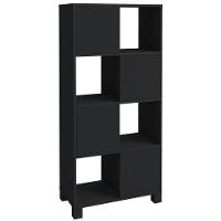 Armário Estante Com 4 Nichos 4 Portas Wally Preto - 8