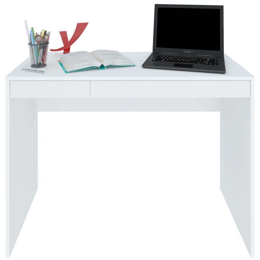 Escrivaninha College Ii Office Mesa De Estudos Com Gavetas Branco - 5