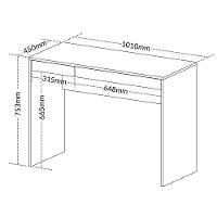 Escrivaninha College Ii Office Mesa De Estudos Com Gavetas Branco - 8