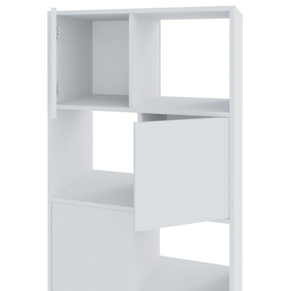 Armário Estante Com 4 Nichos 4 Portas Wally Branco - 8