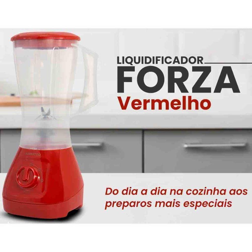Kit 2 Liquidificador Agrato Forza 850W Jarra 1,5 Litros 127V Vermelho - 5