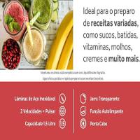 Kit 2 Liquidificador Agrato Forza 850W Jarra 1,5 Litros 127V Vermelho - 7