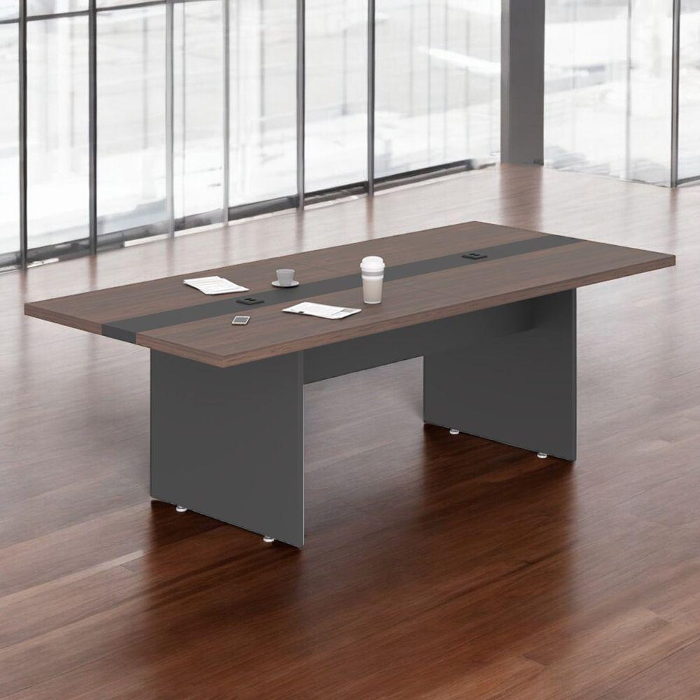 Mesa Para Sala De Reunião Diretor Milão Freijó Preto - 1