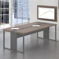 Mesa Sala De Reunião Com Paniel De Tv Parma Freijó Preto - 1