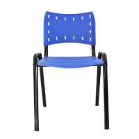 Cadeira Iso para Escola Escritório Comércio Azul Base Preta - 1