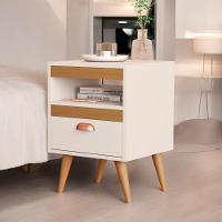 Kit 02 Mesas de Cabeceira Flex Sal Off White e Ypê Sal - 1