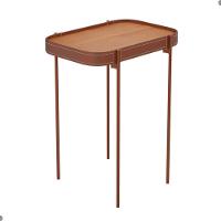 Mesa Lateral Com Pés De Metal Lagos Nature Cobre - 2