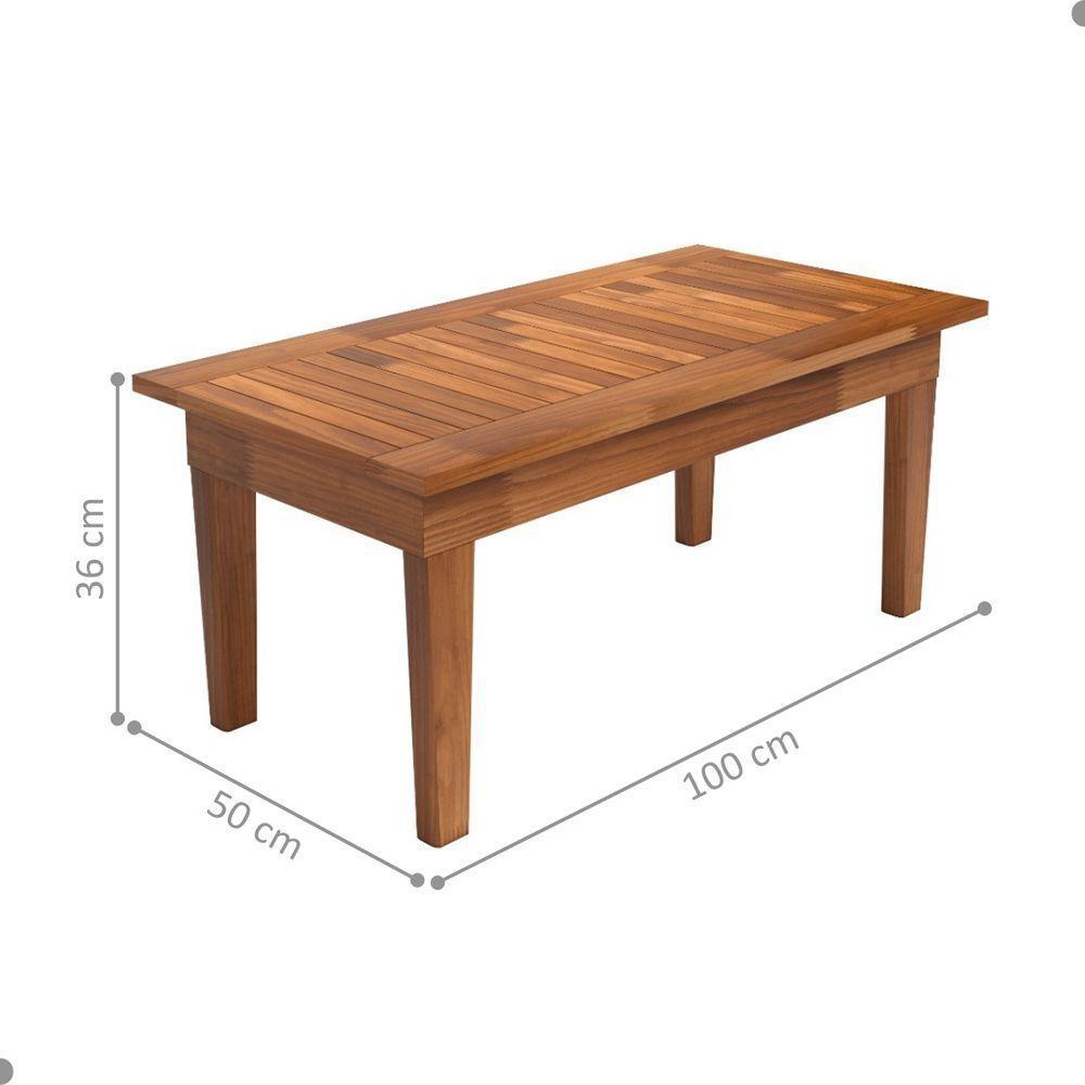 Mesa De Centro Ripada Para Sala Egito Castanho - 5