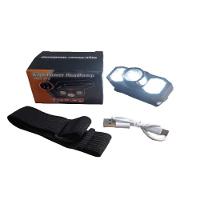 Lanterna De Cabeca Triplo Led Recarregavel Usb 3 Lampadas Farol Capacete Trilha Camping Multiuso Potente - 3