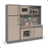 Cozinha Infantil Com Refrigerador México Cinza - 5