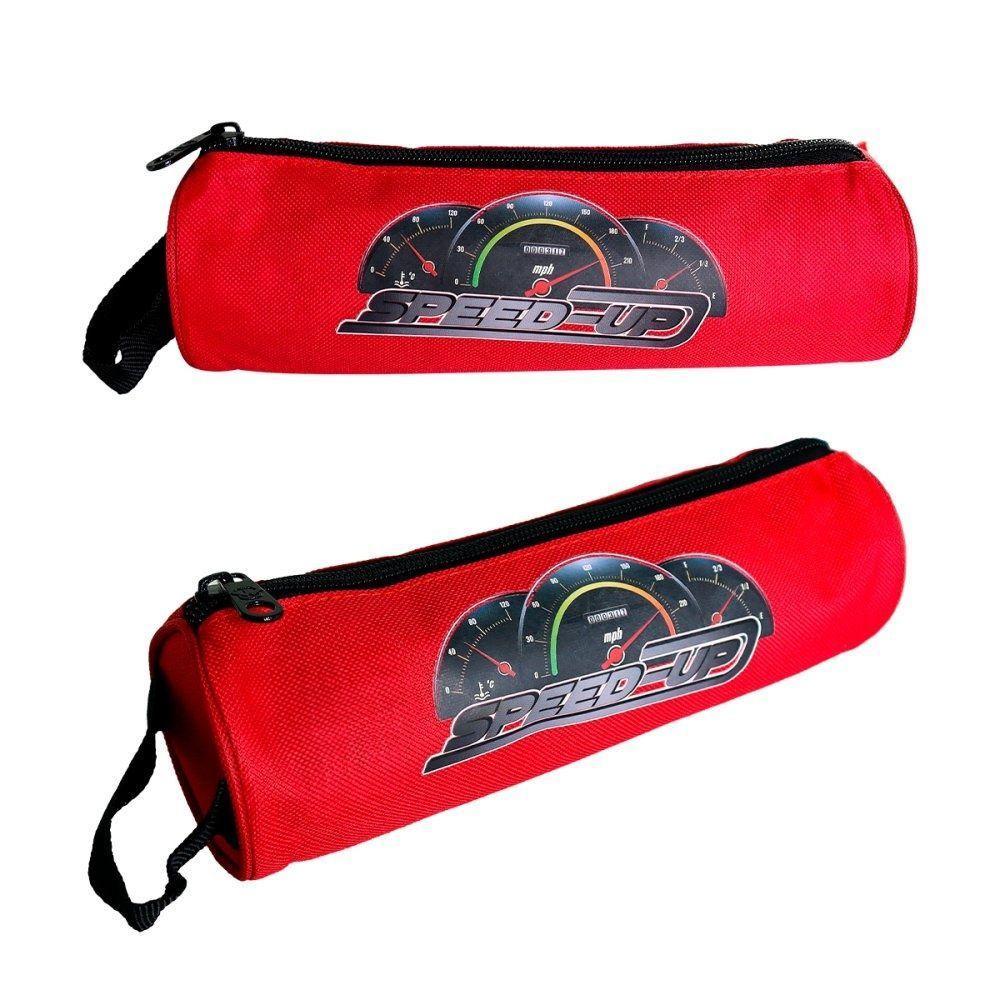 Kit Escolar Infantil Mochila Lancheira E Estojo 3 Peças Estampa Carrinho Cor Vermelho - 5