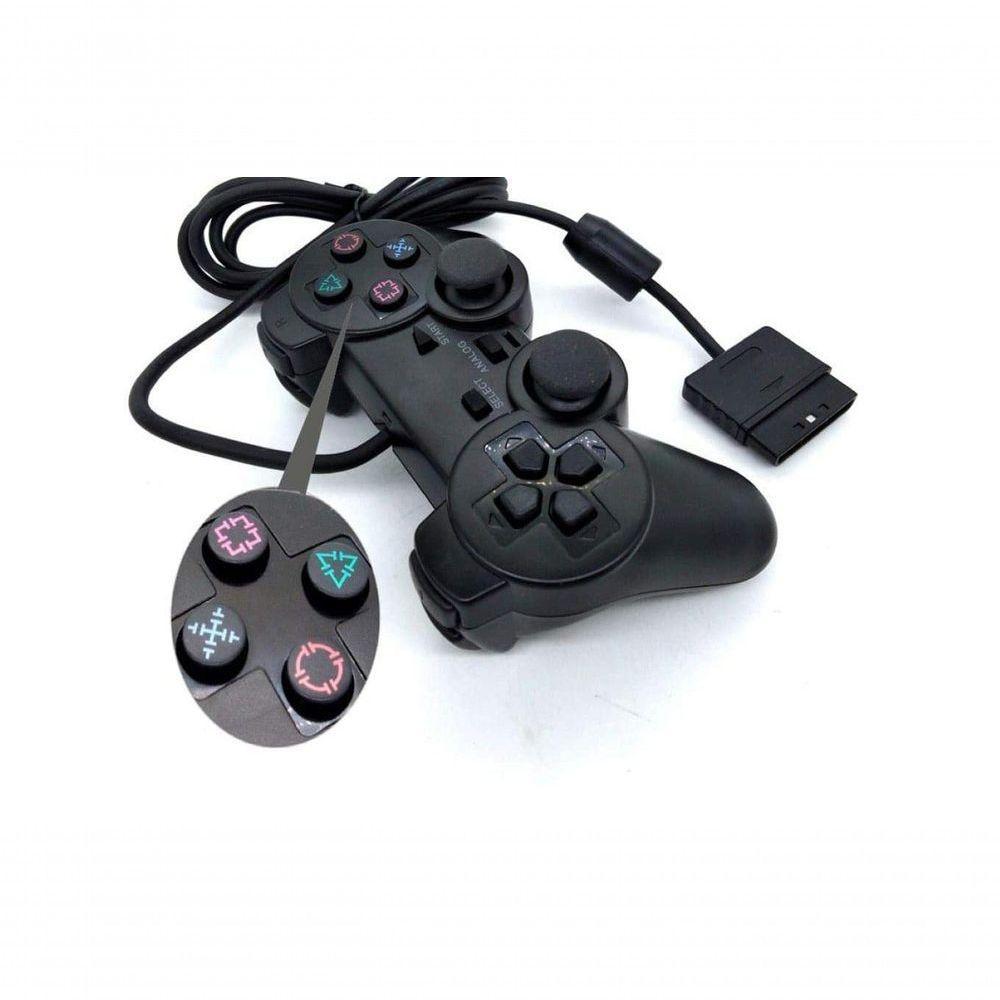 Controle Preto Playstation 2 Dualshock Com Fio - 2