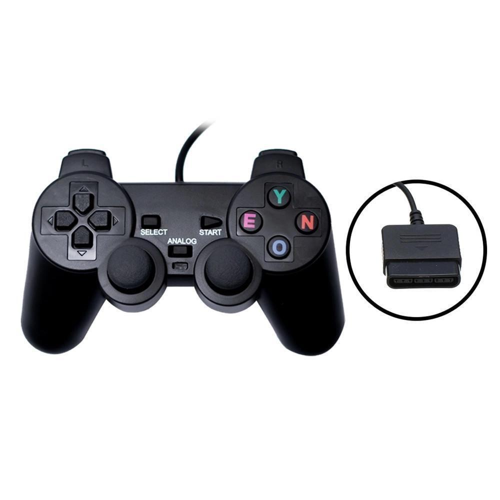 Kit 2 Controles PS2 Com Fio Manete Jogos Alta Resistência - 3