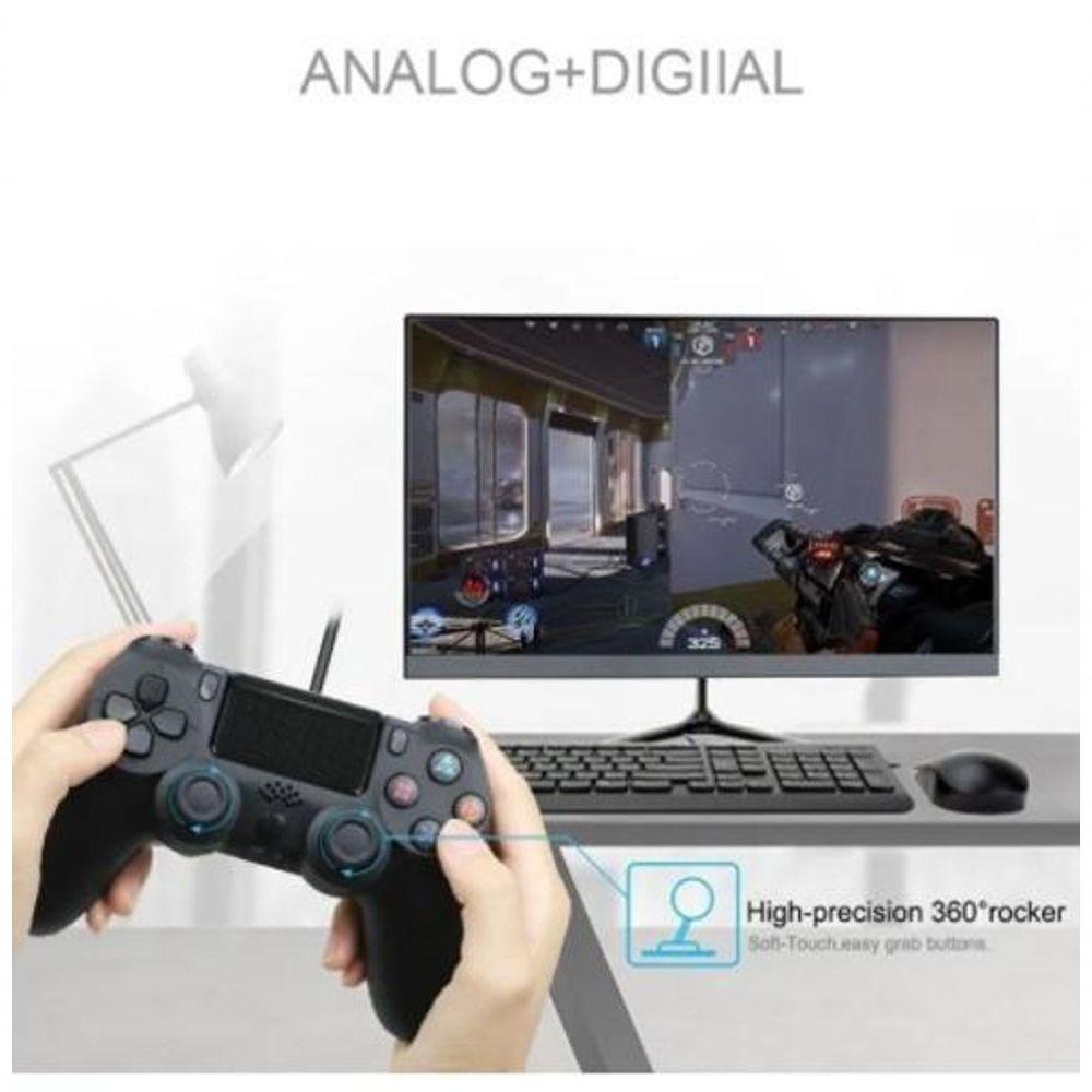 Controle PS4 Preto Bluetooth Compatível Com Console - 2
