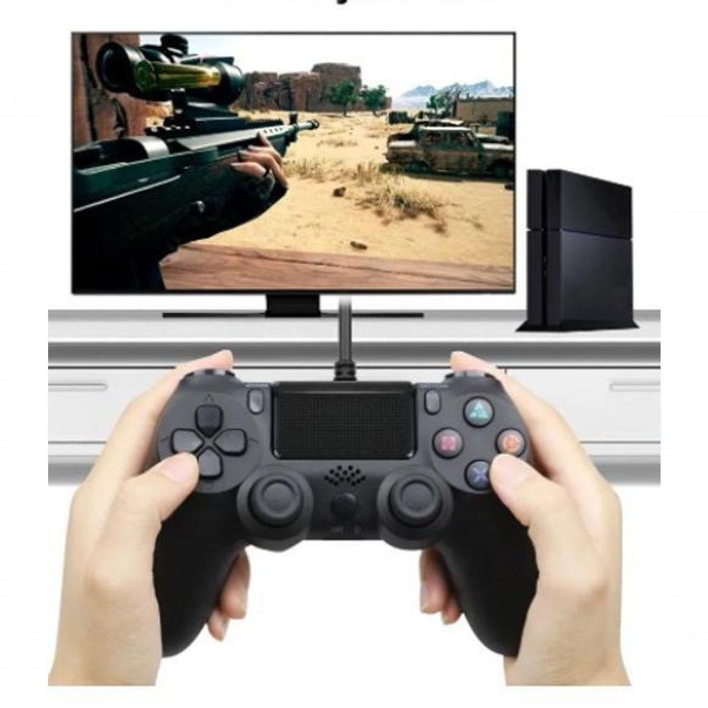 Controle PS4 Preto Bluetooth Compatível Com Console - 3