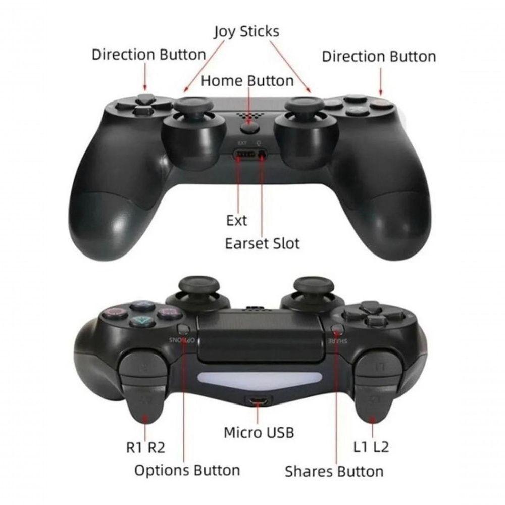 Controle PS4 Compatível Play 4 Bluetooth Joystick - 8