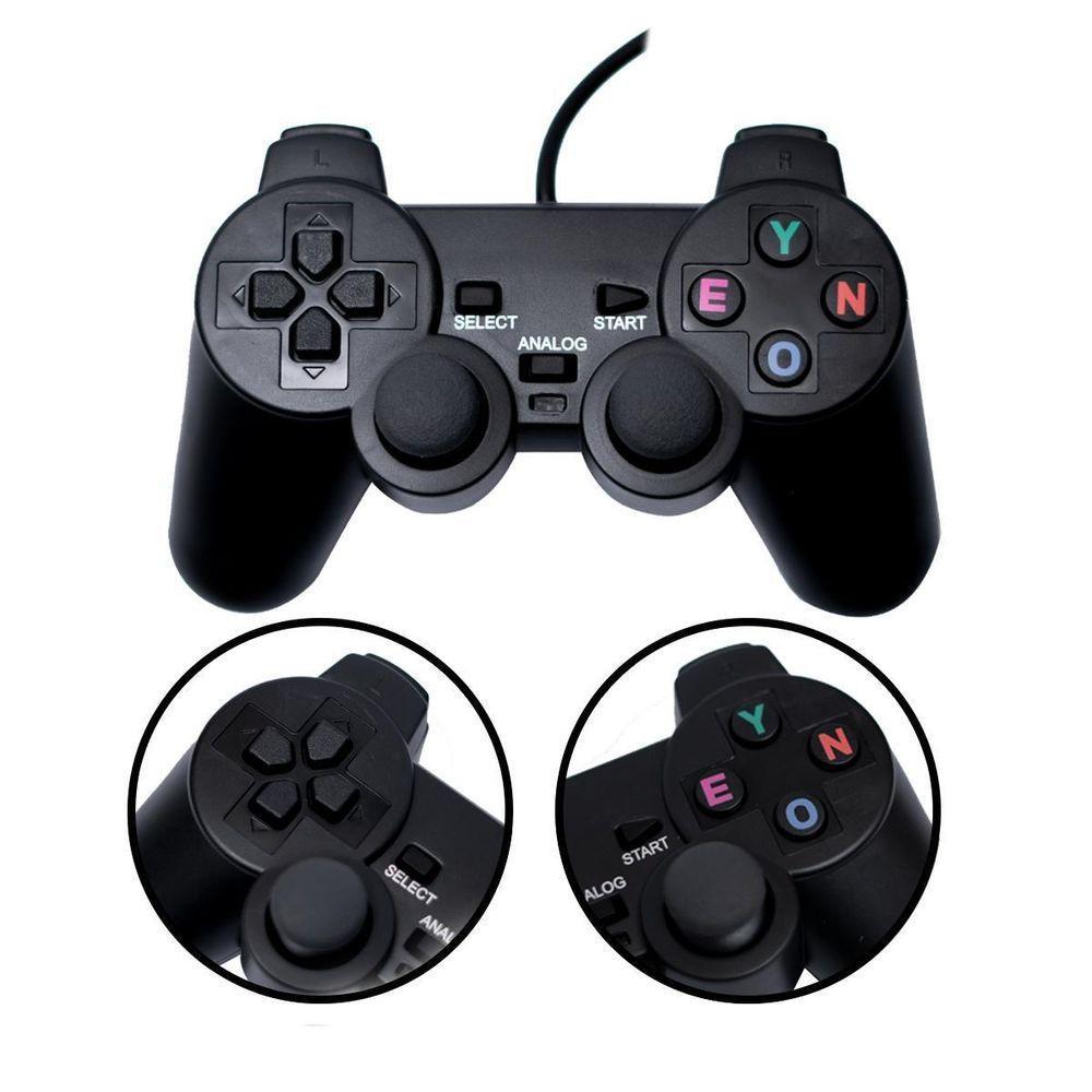 Controle Joystick Para Playstation 2 Preto Analógico Ps2 - 2
