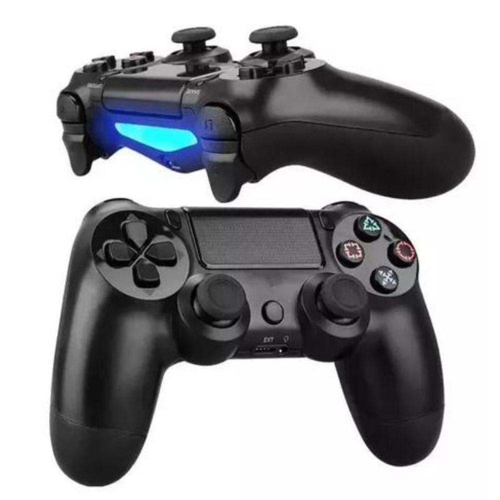 Controle PS4 Manete Sem Fio Compatível Play 4 e Pc Cor Preto - 1