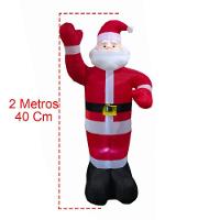 Papai Noel Inflavel 2,4 Metros Natal Enfeite Natalino - 5