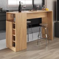 Bancada Balcão/mesa de Cozinha com Adega Multimóveis Mp2144 Madeirado - 5