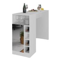 Bancada Balcão/mesa de Cozinha com Adega 1 Porta e Espelho Multimóveis Mp2248 Branco - 1