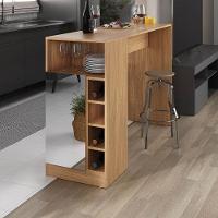 Bancada Balcão/mesa de Cozinha com Adega 1 Porta e Espelho Multimóveis Mp2248 Madeirado - 2