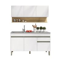 Kit Balcão De Pia Sem Tampo E Aereo 150 Cm 6 Portas 1 Gaveta Line Supremo supremo cp freijó - 1