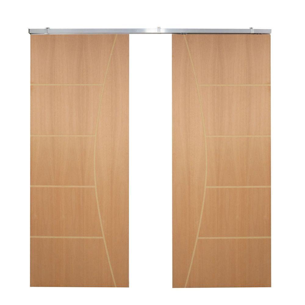 Porta Dupla De Correr P/ Verniz Frisada F10 - 210x160 - 1