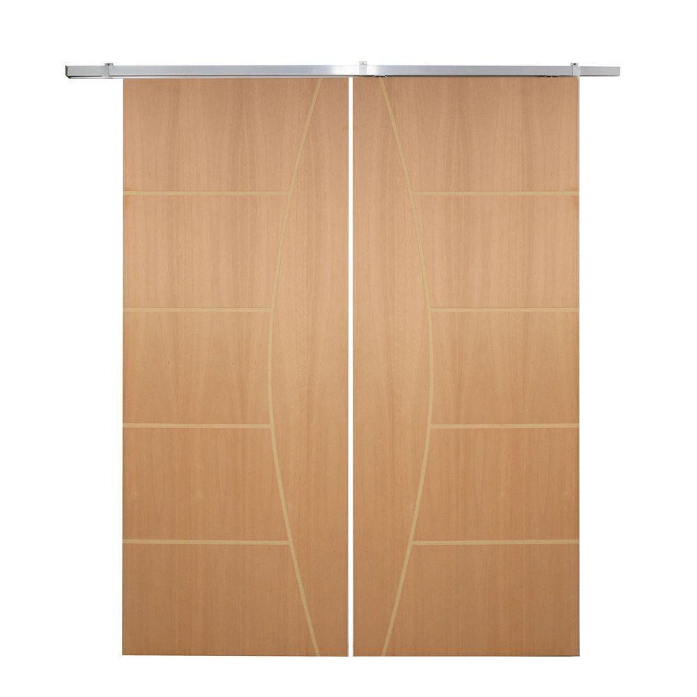 Porta Dupla De Correr P/ Verniz Frisada F10 - 210x160 - 2