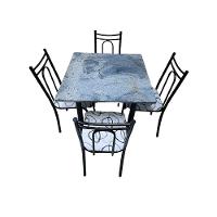 Conjunto Mesa De Jantar Pop Gran 4 Cadeiras Tubular Thais Preto - 2