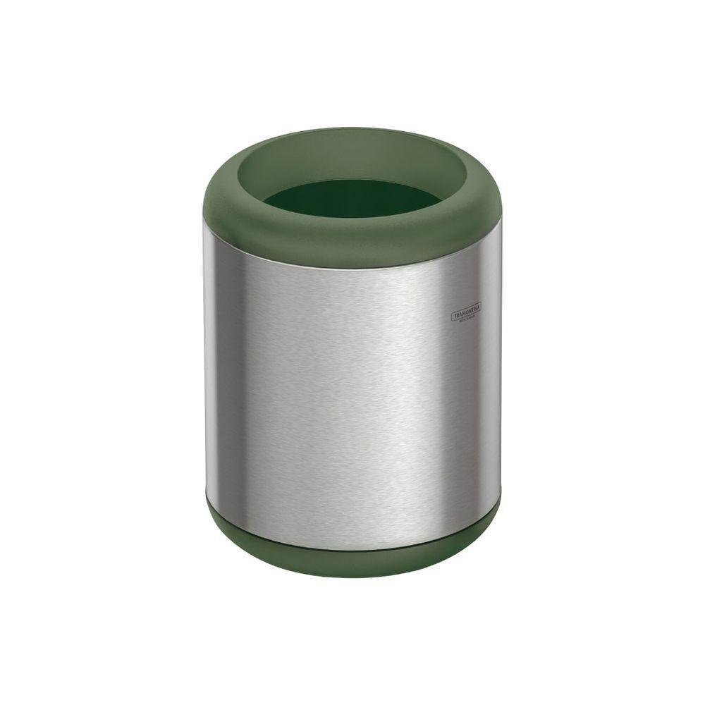 Lixeira Inox Sustentável Tramontina Portofino Lyf Acetinado 7 Litros Sem Tampa - 1