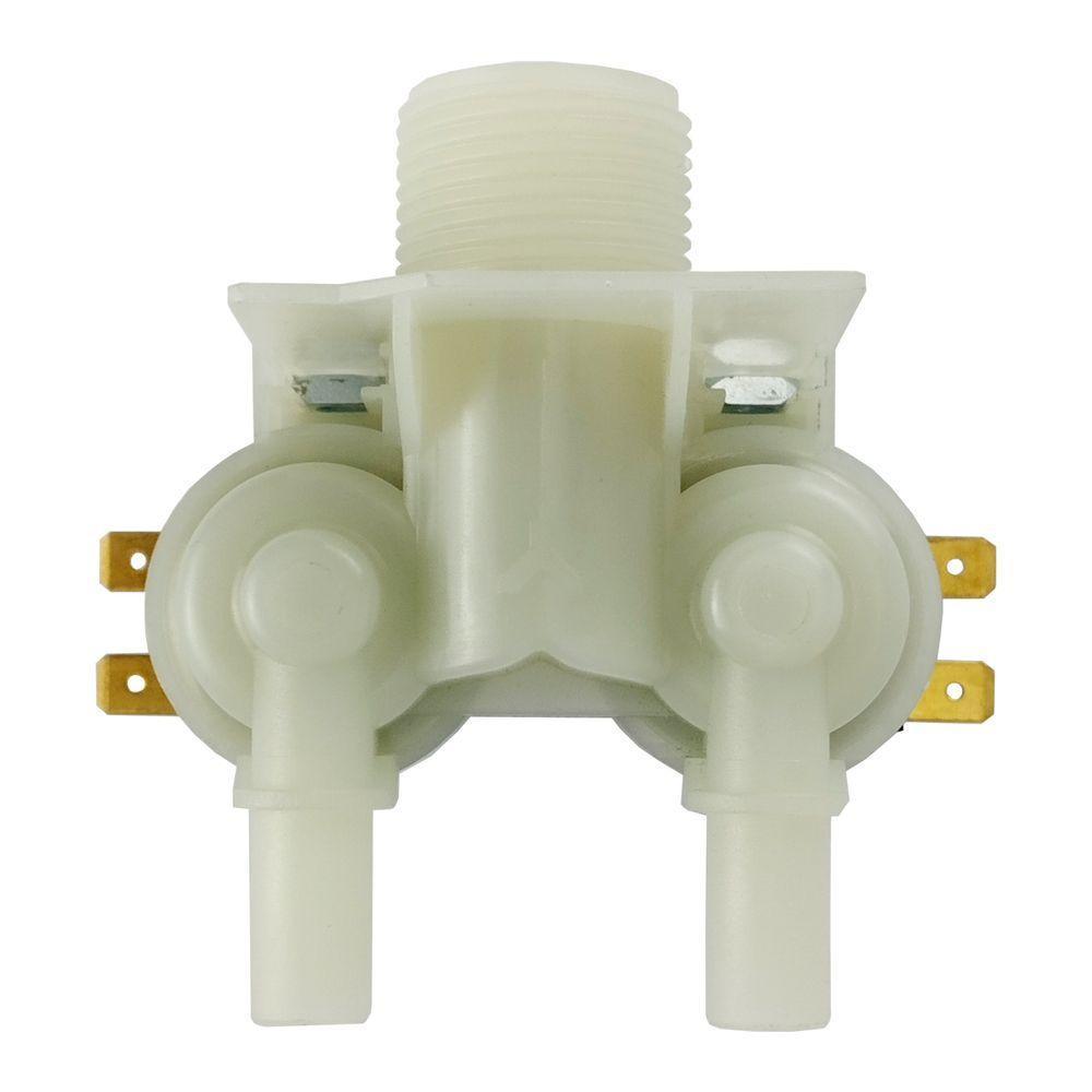 Válvula De Entrada De água Dupla Saída Fina Lavadora Antiga Consul - 3