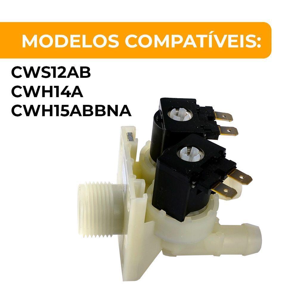 Válvula Dupla De Entrada Da água Lavadora Brastemp Original W11344665 único - 2