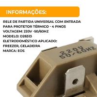 Relé De Partida Compressor Ptc 220v Refrigeração 8ea17c3 D26513 - 3