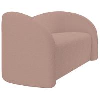 Sofá Curvo 3 Lugares Orgânico Coréia 180cm Linho Rosê - 5